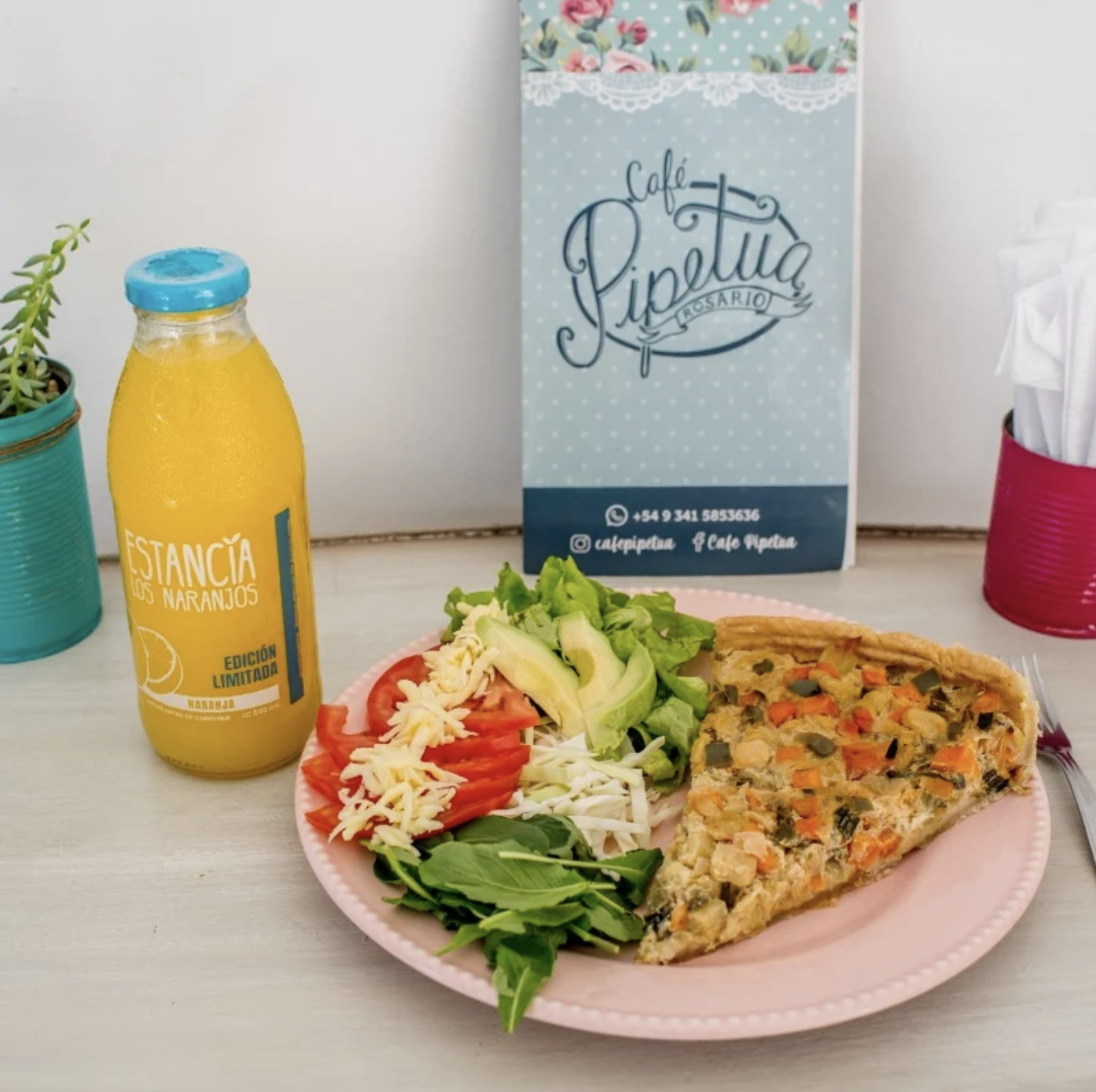 Quiche con ensalada
